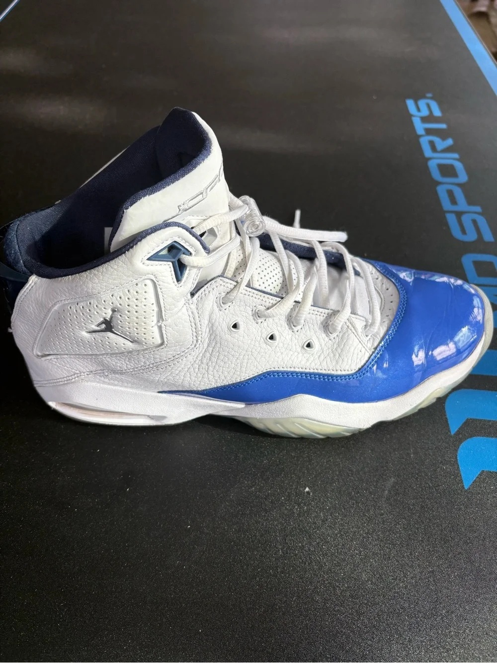 Jordan Retro 11 Style White Blue Silver Basketball Sneakers Size 12